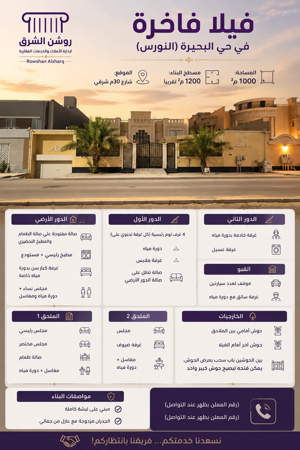 المنطقة الشرقية مدينة الخبر حى البحيرة (النورس) شارع أ4 ورقم المبنى 8754
